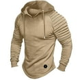 thumbnail image 4 of KHONTS Men's Casual Drawstring Athletic Hoodies Fashion Athletic Hooded Pullover Sweatshirts Khaki L, 4 of 4