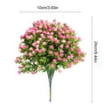 thumbnail image 3 of PATLOLLAV Artificial Flowers,Pink Flowers 10 Bundles UV Resistant Shrubs Faux Plastic Greenery Plants Hanging Planter Flora Fence Indoor Outside Decor Wedding Indoor Farmhouse Decor, 3 of 5