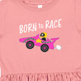 thumbnail image 4 of Inktastic Born to Race Pink Race Car Girls Toddler Dress, 4 of 5