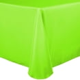 thumbnail image 2 of Ultimate Textile (2 Pack) 90 x 132-Inch Rectangular Polyester Linen Tablecloth with Rounded Corners - for Wedding, Restaurant or Banquet use, Neon Green, 2 of 4