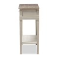 thumbnail image 4 of Baxton Studio Console Arte en Lavis Blanc et Chêne Vieilli, 4 of 8