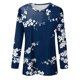 thumbnail image 5 of Camisas de manga larga para mujer Camisetas gráficas con estampado lindo Blusas Casual Tallas grandes Tops básicos Jersey azul marino / L, 5 of 6