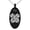 Black, variant on Stainless Steel Aso Samurai Crest Engraved Small Oval Charm Pendant Necklace