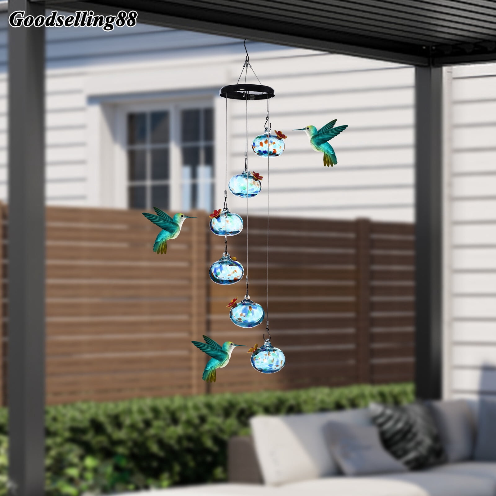 24.8inch Height Hummingbird Feeders, Bird Feeders, Outdoors Hanging Decor for Hanging From Tree Branches, Decks, Patios, Balconies