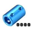 thumbnail image 1 of Acoplador de eje flexible 8mm a 10mm Bore L25xD16 Conector rígido de rueda de motor robot azul, 1 of 3