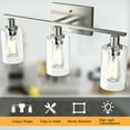 Costway 3Light Wall Sconce Modern Bathroom Vanity Light Fixtures w