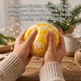 thumbnail image 4 of Handmade Squishy Stress Ball with Mango and Rice Bead Filling, 1-Pack, Yellow Transparent Christmas Design, for Relaxation Relief, Squeeze Toy, 4 of 4