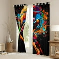 thumbnail image 3 of Castle Fairy Basketball Print Blackout Curtains Set of 2 (52x84 Each) for Boys Girls,Hippie Graffiti Splash Window Curtains,Sport Gamer Curtains and Drapes,Super Cozy Room Decor, 3 of 6