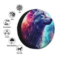 thumbnail image 4 of Lsque Starry Multicolored Wolf Pattern Tire Covers - Tough Tire Wheel Protector for Truck, SUV, Trailer, Camper, RV-14 inch, 4 of 6