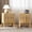 Oak, variant on Mid-Century Modern Wood Nightstand Set of 2 with Drawers ,Curved End Table with Built-In Charging Station for Bedroom, Living Room,Entryway