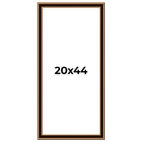 20x44 Frame Gold Brown Plein Air Vintage Solid Wood Picture Frame | 1.75 Inches Moulding Width |