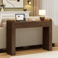 thumbnail image 4 of Laintene Console Table for Entryway, 47" Arc Sofa Table Behind Couch, Farmhouse Foyer Table Entryway Table for Living Room, Hallway, Entrance, Rustic Walnut, 4 of 9