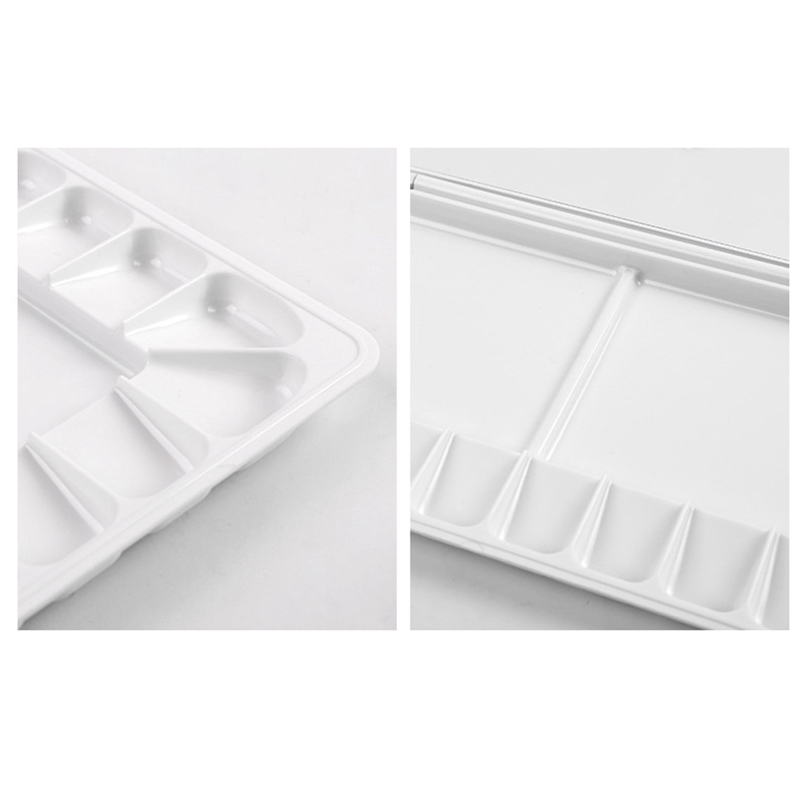 Folding Paint Tray Watercolor Palette with Two Additional Spacious Mixing Areas for Watercolor Gouache and Oil Painting