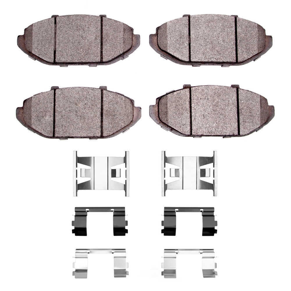 Dynamic Friction Company 1551-0748-01 DFC 5000 Advanced Brake Pads - Semi Metallic and Hardware Kit