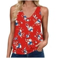 thumbnail image 2 of Mingw Tank Tops for Women Womens Floral Tops V Neck Shirts Summer Sleeveless Tank Tops Comfortable Tee, 2 of 4
