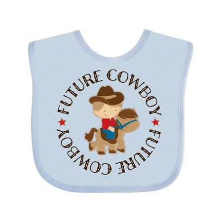 

Inktastic Future Cowboy Western Boy Gift Baby Boy Bib