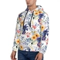 thumbnail image 3 of Lsque Lilies Flowers Pattern Casual Men's Hoodie,Hooded Sweatshirt with Kangaroo Pocket,Pullover Hoodie-3X-Large, 3 of 7