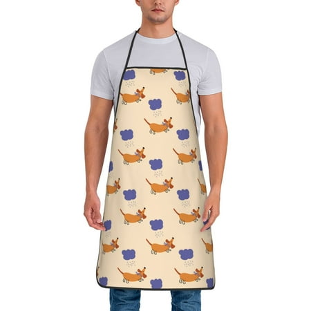 

Adjustable Bib Apron - Dachshund Dog Puppy No.1054 Waterdrop Resistant Cooking Apron Kitchen Aprons for Men Women