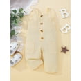thumbnail image 2 of Bagilaanoe Toddler Baby Girl Boy Jumpsuit Sleeveless Romper Suspender Overalls 6M 12M 18M 24M 3T 4T Long Pants Outfits, 2 of 8