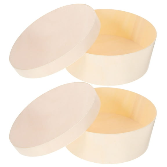 Clispeed Craft Storage Box Unfinished Wood 2Pcs for Home Use