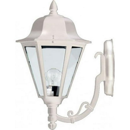 

13W & 120V S13-GU24 Daniella Wall Light Fixture with Clear Glass - White