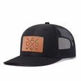 thumbnail image 2 of DAD Golf Leather Patch Embroidered Color Block Trucker Hat Unisex Adjustable Cotton Breathable Fashion Cap for Travel Daily Wear, 2 of 11