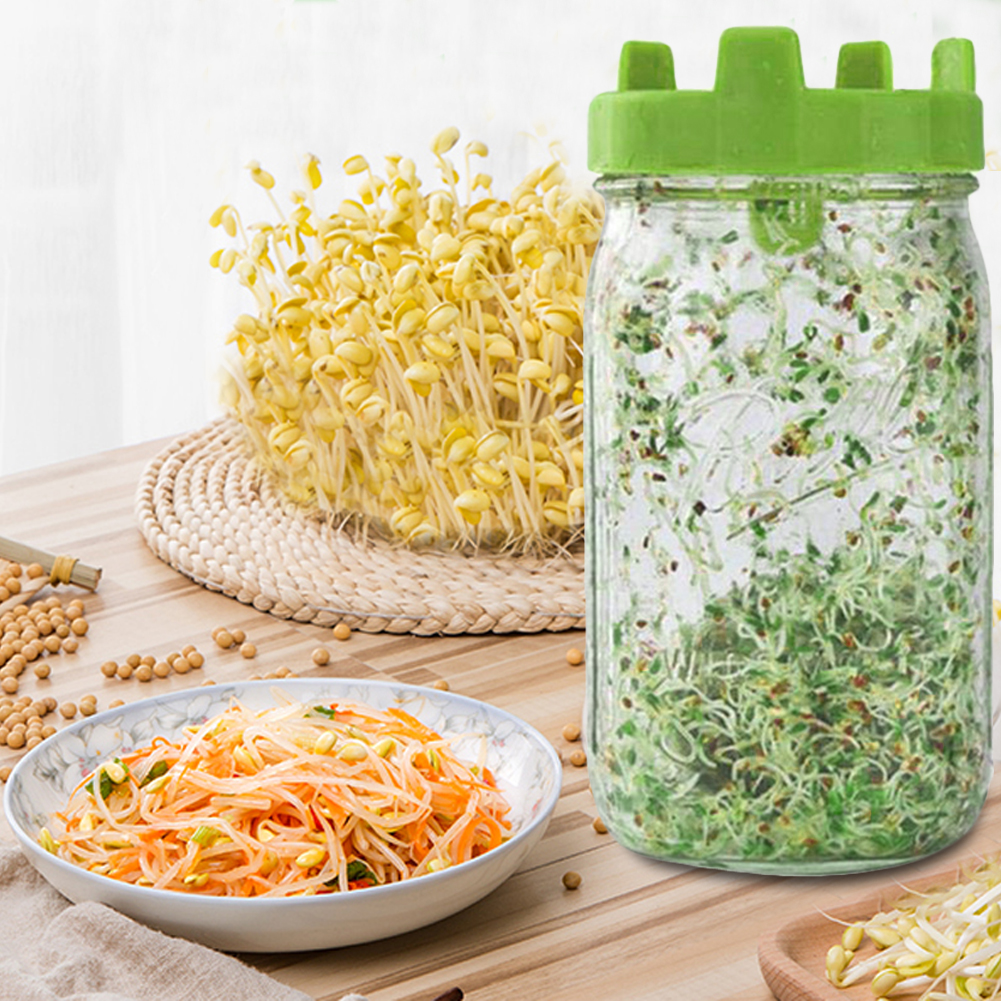 4PCS Sprout Lid Sprout Seeds Strainer for Bean Sprouts Mason Jar