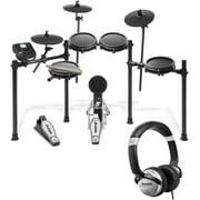 Alesis Nitro Mesh 8 Piece Electronic Drum Kit with Sticks, Headphone and 10' Cable