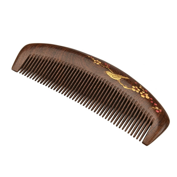 Wooden Hair Comb Fine Tooth Wood Comb for Women No Static Natural Detangling Sandalwood Comb