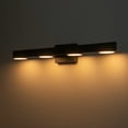 thumbnail image 3 of C Cattleya 4-Light Contemporary Black Aluminum LED Vanity Light with Frosted Acrylic Shade, 3 of 8