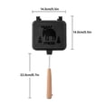 thumbnail image 2 of Bread Maker Portable Sandwich Cooking Machine with Detachable Dual-sided Cheese Grilling Camping Wooden Handle and Toasting Function, 2 of 9