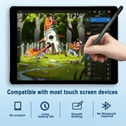 LRSE Universal Stylus Pen, Active Sensitivity Touch Screen Stylus Pen for ipad for ipad with Fast Charging for Tablets, Android,iPads, Laptops, Samsung Stylus Pen with 2 Pencil Tips and Usb, Black