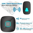 thumbnail image 4 of CNKOO Wireless Doorbell  Reaches 1000 FT Distance Portable Operating Radio Range with 36 Chime  No Batteries Required for Receiver, 4 of 8