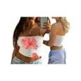 thumbnail image 2 of Rdhnmea Women's Tube Tops Floral Print Boat Neck Bandeau Tanks Backless Shirts Strapless Summer Tank Tops Sleeveless Blouse, 2 of 9