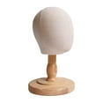 thumbnail image 1 of Soporte para pelucas para niños con base de madera, cabeza de maniquí multifuncional, modelo de cúpula. 50cm, 1 of 8