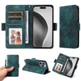 thumbnail image 1 of Funda GANGXUN para iPhone 16 Pro Max con diseño acolchado elegante, cuero PU, protección total y ajuste preciso, 1 of 5