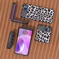 thumbnail image 4 of Feishell for Motorola Razr 40 2023 Fashion Leopard Print Phone Case for Women Men,PU Leather & Hard PC Shock Absorption Anti-Slip Slim Folding Protective Phone Case,Silver, 4 of 6