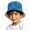 Blue, variant on Toddler Kids Boys Tractor Bucket Hat Allover Construction Vehicle Print Wide Brim Summer Beach Vacation Outdoor Casual Accessories