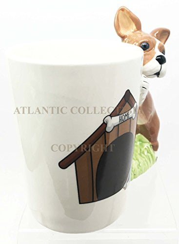 Adorable French Bulldog Frenchies With Bone Kennel 12oz Ceramic Mug Coffee Cup 