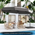 thumbnail image 2 of Gymax Parasol Suspendu Déporté de 10 Pi pour Patio avec Réglage d'Inclinaison Facile Gris, 2 of 10