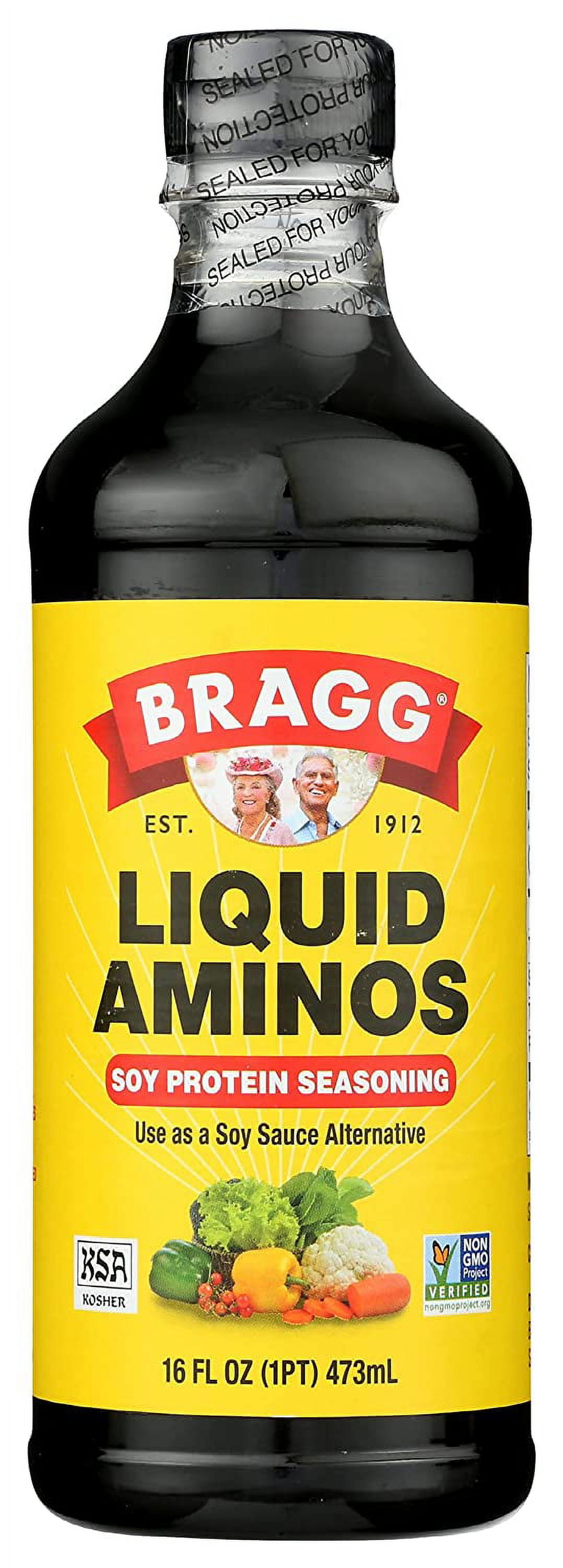 Bragg, Liquid Aminos, Soy Protein Seasoning, 16 fl oz Pack of 4