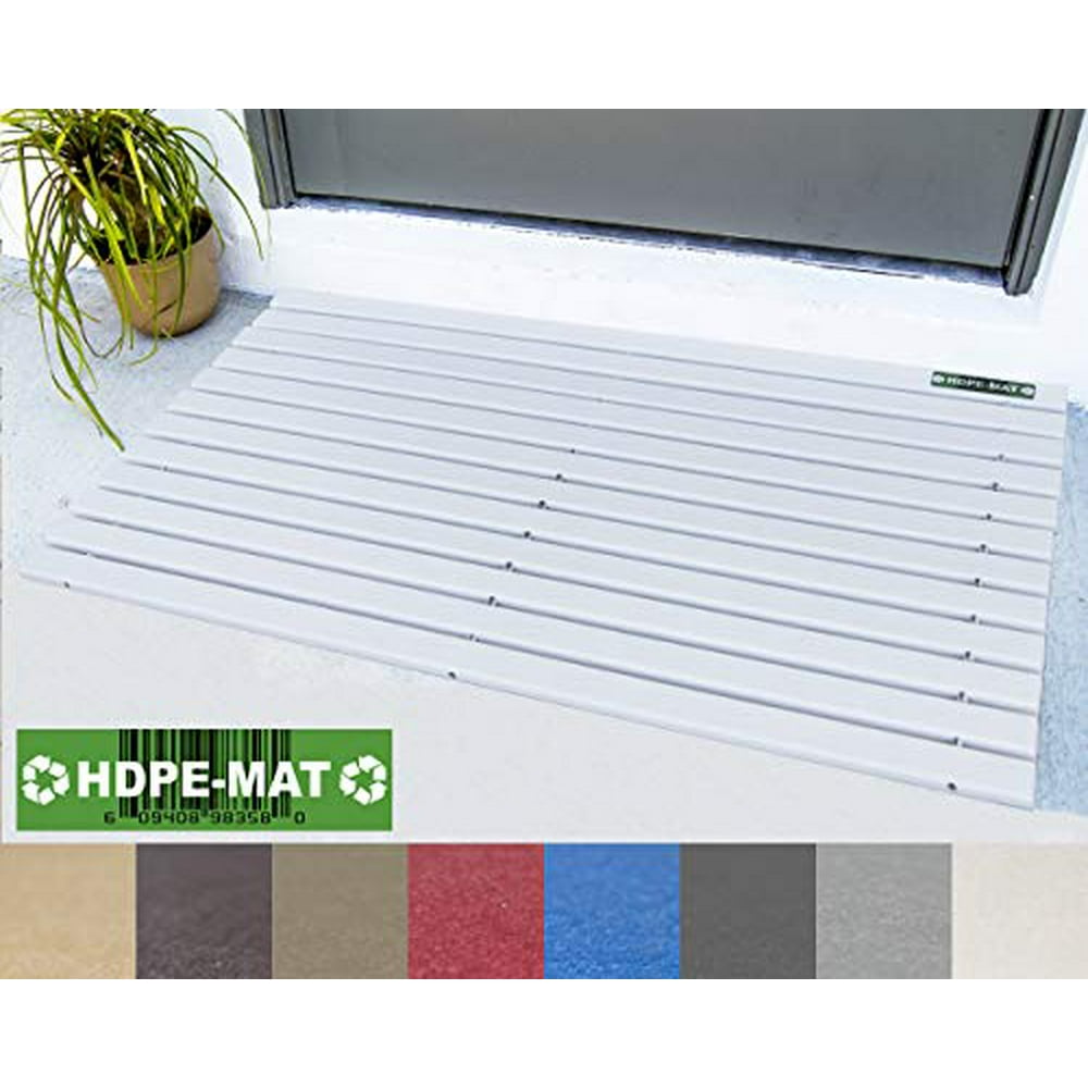 White Mat HDPEMAT UV Resistant Heavy Duty Waterproof Front Door Mat