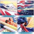 thumbnail image 3 of (59 x 78,7 pulgadas) Tapiz de olas del océano Tapiz de puesta de sol Tapiz de pared japonés Kanagawa Tapiz de fondo natural de flor de cerezo de onda ancha JM, 3 of 5
