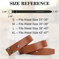 thumbnail image 7 of Mens Western Leather Belt Strap Without Buckle 1.5" Vintage Replacement Cowboy Leather Belt Strap with Snap on Buckle, 7 of 7