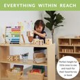thumbnail image 3 of ECR4Kids Birch 2-Shelf Open Storage Cabinet, Wood Classroom & Home Storage Solution for Kids, 30" H, 3 of 6