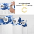 thumbnail image 2 of Spring Floral No Hooks Shower Curtain with Snap-in Liner Watercolor Gradient Blue Flower Fantasy Farmhouse Shower Curtains for Bathroom, Waterproof, Easy Install, Washable 72"x84", 2 of 9