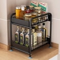 thumbnail image 3 of Plannu Porte-épices 2 Couches Ustensiles de Cuisine Multifonctionnels Comptoir de Rangement Porte-Condiments Multicouches à Tiroirs, 3 of 4