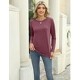 thumbnail image 4 of Zeagoo Women Long Sleeve T Shirt 3 Pack Casual Spring Fall Crewneck Basic Shirts Loose Fit Solid Tops Lightweight Tee, 4 of 5