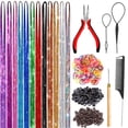 thumbnail image 1 of Extensiones de cabello Pelucas Cabello Láser Hilos brillantes Fibras PET de colores y juego de postizos de colores fibras fibras, 1 of 9