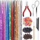 thumbnail image 1 of Extensiones de cabello Pelucas Cabello Láser Hilos brillantes Fibras PET de colores y juego de postizos de colores fibras fibras, 1 of 9